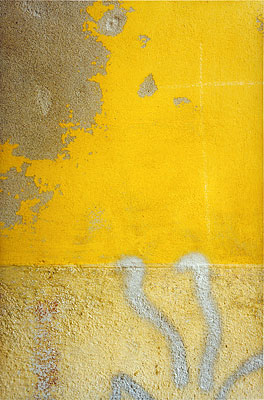 Denis Hopper, Florence (Yellow with silver spray paint), 1997